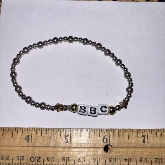 Multicolor “BBC” Bracelet Adult Humor Beaded Handmade Naughty Accessories - Picture 3 of 3